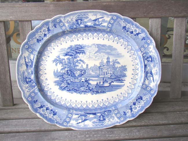 A large 19th century Staffordshire Platter by Thomas Mayer circa 1830